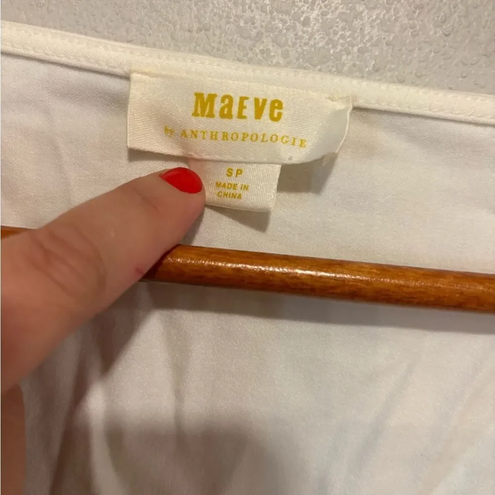 Maeve White Puff Sleeve Top